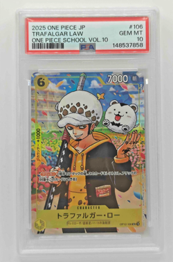 PSA 10 One Piece School Vol.10 Promo One Piece Trafalgar Law OP12-106 Japanese - Image 1