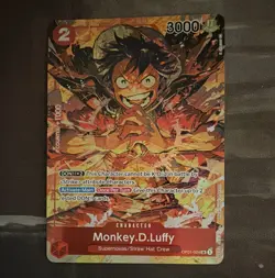 Bandai One Piece CCG Monkey D. Luffy OP01-024 Romance Dawn SR Alt Art Holo - Image 1