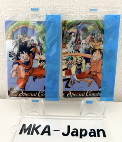 Dragon Ball x One Piece 40th Jump Morinaga Wafer Son Goku & Luffy unopened - Image 1