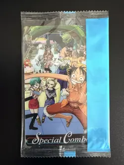 Dragon Ball x One Piece 40th Jump Morinaga Wafer Son Goku & Luffy unopened - Image 4