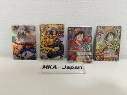 One Piece AR Carddass Luffy & Ace Luffy 2 Cards Japanese set of 4 - Image 1