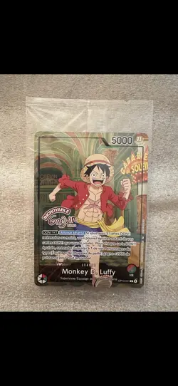 Carte One Piece TCG – Monkey D. Luffy OP13-001 – Musee Grevin Paris (prob psa10) - Image 1