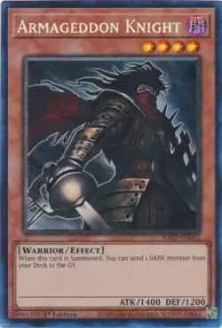 Yugioh! Armageddon Knight - RA03-EN002 - Prismatic Collector's Rare - 1st Editio - Image 1