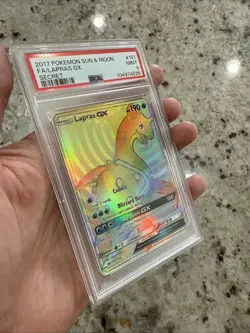 PSA 9 Lapras GX 151/149 Rainbow Secret Rare Sun & Moon Base 2017 Pokemon Card - Image 3