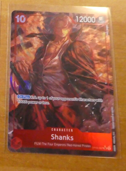 ONE PIECE WINGS OF CAPTAIN ENGLISH CARD GAME HOLO CARTE SHANKS OP06-007 ALT EN M - Image 1