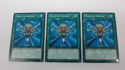 3x MONSTER REBORN SPELL CARD YS18-EN024 1ST EDITION COMMON YUGIOH NM / UNPLAYED - Image 1