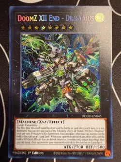 DoomZ XII End - Drastrius (SECRET RARE) DOOD-EN045 (NM) Yu-Gi-Oh! Konami TCG - Image 1