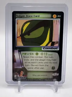DBZ Dragon Ball Z Saiyan Truce Card 203 CCG Unlimited Saiyan Saga MP Non Foil - Image 1