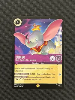Disney Lorcana Fabled Dumbo Ninth Wonder of the Universe 45/204 Legendary NM - Image 1