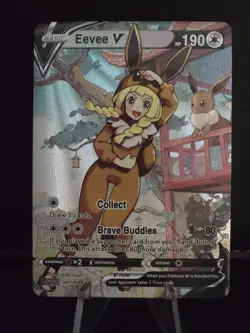 Pokemon Lillie EEVEE V Waifu Cute Doujin Ultra Rare Foil ACG Art Card - NM - Image 3