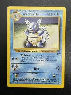 WARTORTLE W Stamp Stamped Pokemon Card - WOTC Promo Base Set 2 63/130 NM LP (A) - Image 1