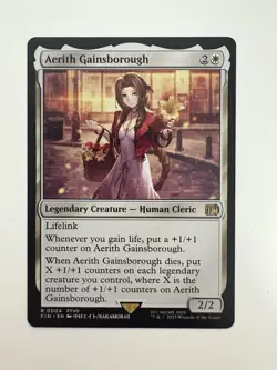 Aerith Gainsborough MTG Magic the Gathering Card NM Near Mint FIN - Image 1
