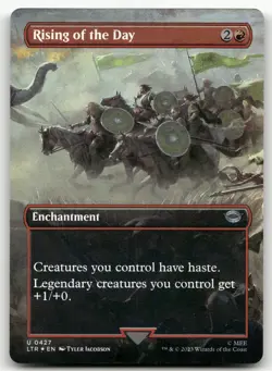 Rising of the Day (Borderless) #427 (Foil) (NM) Lord of the Rings LTR Magic MTG - Image 1