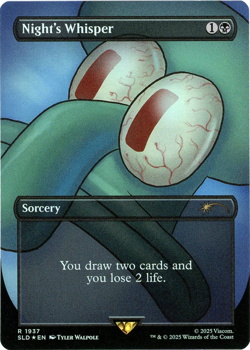 Night's Whisper (Rainbow Foil) 1937 Secret Lair Drop Spongebob Squarepants NM - Image 1