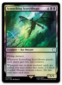 Screeching Scorchbeast #49 (Foil) (NM) Fallout PIP Magic MTG - Image 1