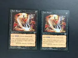 2 x DARK RITUAL Vintage Mirage MTG Magic the Gathering Black Cards - Image 1