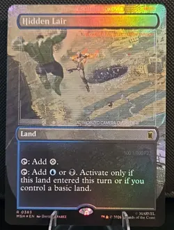 Marvel Super Heroes Hidden Lair 0383 Borderless Foil Land - Image 1