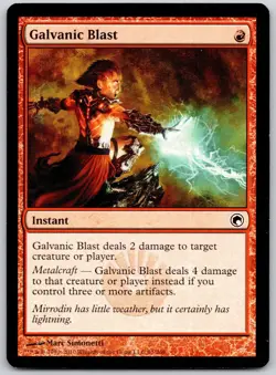 Galvanic Blast 91 Common Scars of Mirrodin Magic: The Gathering Lightly Played - Image 1