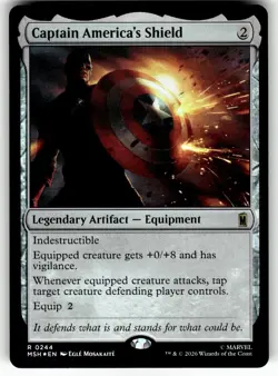 Foil Captain America's Shield 244 Marvel (MSH) Magic: The Gathering NM - Image 1