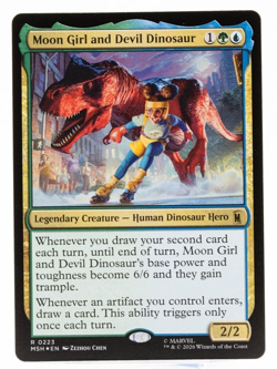 Moon Girl and Devil Dinosaur Marvel Super Heroes 0223 Rare MTG Foil NM - Image 1