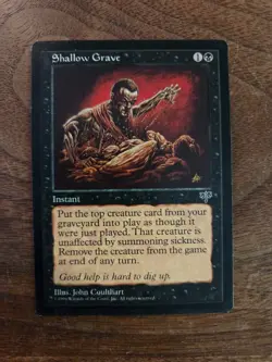 WotC MtG Mirage Shallow Grave (R) NM - Image 1