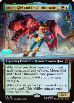 Moon Girl and Devil Dinosaur (Extended Art) - Foil - MSH - 421 NM/LP - Image 1