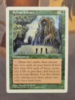 1x Sylvan Library - Fifth Edition Rare Enchantment MTG LP - Image 1