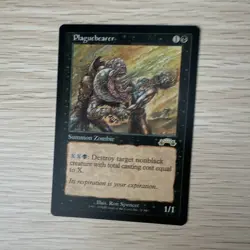 Wizards of the Coast Plaguebearer Exodus Creature Rare Reg Black Eng 1998 U2 - Image 1