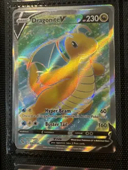 Dragonite V - 076/078 - Pokemon Go Sword & Shield Full Art Rare Card NM - Image 1