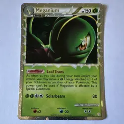Pokemon TCG Meganium Prime 109/123 HGSS Ultra Rare Holo EN 2010 HP - Image 1
