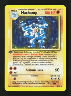 Machamp 8/102 Holo Rare Deck Exclusives Pokemon 1st Edition Holo Heavily Played - Image 1