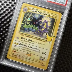 2021 POKEMON SWSH PROMO CELEBRATIONS COLLECTION LIGHT TOXTRICITY-HOLO PSA 8 - Image 4