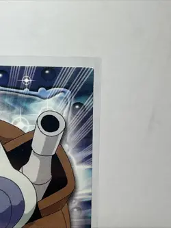 Pokemon TCG Blastoise Non Holo Topps TV Animation Edition 1999 Card #09 Used - Image 3