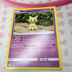 Pokemon TCG Mimikyu 97/236 Cosmic Eclipse Holo Rare Pokemon EN 2019 70HP - Image 2