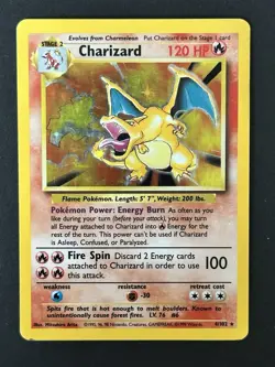 1999 Pokemon Charizard 4/102 Holo Base Set - Image 1