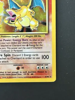 1999 Pokemon Charizard 4/102 Holo Base Set - Image 4