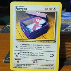 Wizards Pokemon Porygon 3-Card Lot 1st Ed Team Rocket Gym Heroes Base 2 - Image 3