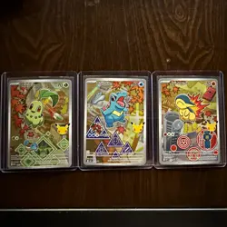 Pokemon TCG First Partner Set Chikorita Totodile Cyndaquil Series 2 - Image 1