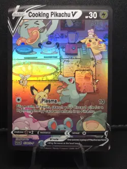 Pokemon Cooking PIKACHU V Waifu Cute Doujin Ultra Rare Foil ACG Art Card - NM - Image 1