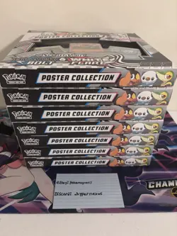 7x Pokemon TCG Black Bolt & White Flare Unova Poster Collection Boxes | Sealed - Image 1