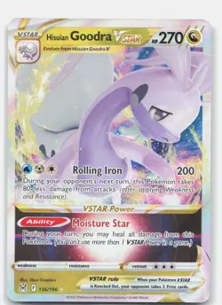 Hisuian Goodra VSTAR 136/196 Ultra Rare Holo SWSH11: Lost Origin Pokemon NM - Image 1