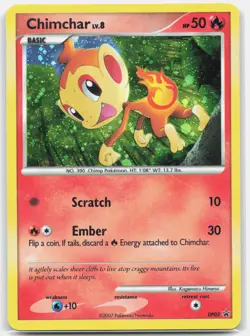 Chimchar DP02 Holo Diamond and Pearl Promos Kagemaru Himeno Pokemon HP DMG - Image 1