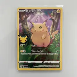 Pokemon Pikachu TCG Celebrations Card #005/025 Full Art Holo LP+ - Image 1