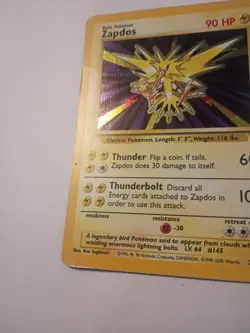 Pokemon TCG Zapdos Base Set 2 Holo Unlimited Rare Card 20/130 MP/LP - Image 3