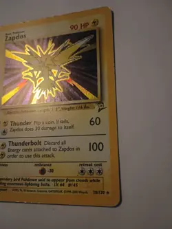 Pokemon TCG Zapdos Base Set 2 Holo Unlimited Rare Card 20/130 MP/LP - Image 5