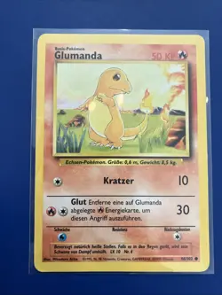 Pokemon Glumanda Charmander 46 /102 Base Set Unlimited WOTC German Card Lp - Image 1