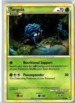 Pokemon Card - Tangela Call of Legends 72/95 Common - Mid Era - Image 1