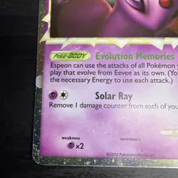 Pokemon Espeon Prime Ultra Rare Holo 81/90 Undaunted 2010 Stage 1 100 HP Card LP - Image 5