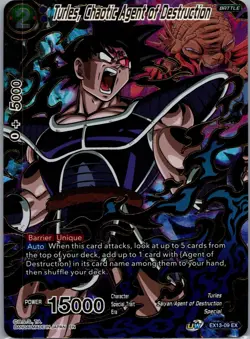 Turles, Chaotic Agent of Destruction Foil Dragon Ball Super Card EX13-09 NM - Image 1
