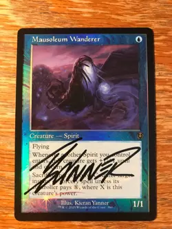 Magic the Gathering MTG foil Mausoleum Wanderer Innistrad Remastered signed NM - Image 1